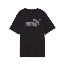 Puma ESS+ Marbleized Relaxed Siyah Kısa Kollu Kadın T-Shirt