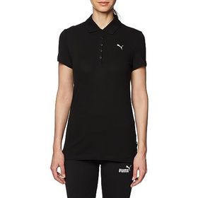 Puma Ess Polo Black-Cat Polo Yaka Kadın T-shirt