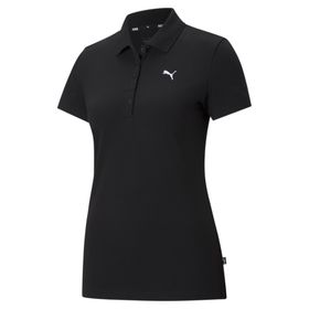 Puma Ess Polo Black-Cat Polo Yaka Kadın T-shirt