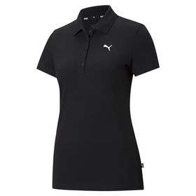 Puma Ess Polo Black-Cat Polo Yaka Kadın T-shirt