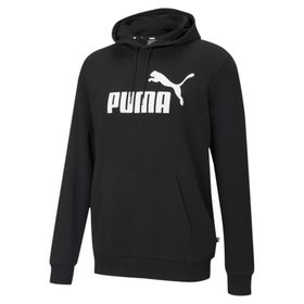 Puma Essentials Big Logo Erkek Siyah Kapüşonlu Sweatshirt