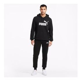 Puma Essentials Big Logo Erkek Siyah Kapüşonlu Sweatshirt