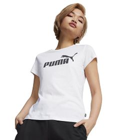 Puma Essentials Logo Beyaz Kadın Kısa Kollu T-Shirt