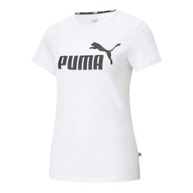Puma Essentials Logo Beyaz Kadın T-shirt