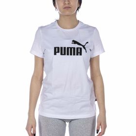 Puma Essentials Logo Beyaz Kadın T-shirt