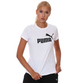 Puma Essentials Logo Beyaz Kadın T-shirt