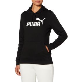 Puma Essentials Logo Kadın Kapüşonlu Siyah Sweatshirt