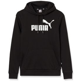 Puma Essentials Logo Kadın Kapüşonlu Siyah Sweatshirt