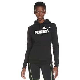 Puma Essentials Logo Kadın Kapüşonlu Siyah Sweatshirt