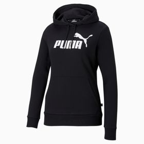 Puma Essentials Logo Kadın Kapüşonlu Siyah Sweatshirt