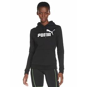 Puma Essentials Logo Kadın Kapüşonlu Siyah Sweatshirt