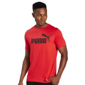 Puma Essentials Logo Kırmızı Erkek Kısa Kollu T-Shirt