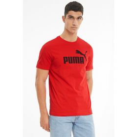 Puma Essentials Logo Kırmızı Erkek Kısa Kollu T-Shirt