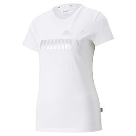 Puma Essentials Metalik Logo Beyaz Kadın T-shirt