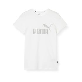 Puma Essentials Metalik Logo Beyaz Kadın T-shirt