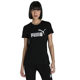 Puma Essentials Metalik Logo Siyah Kadın T-shirt