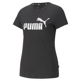 Puma Essentials Metalik Logo Siyah Kadın T-shirt