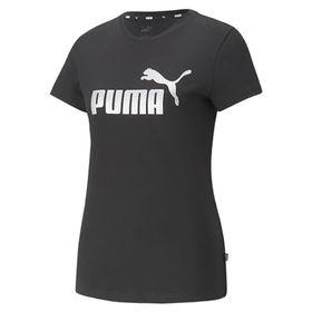 Puma Essentials Metalik Logo Siyah Kadın T-shirt