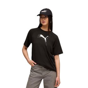 Puma Evostripe Graphic Siyah Kadın Kısa Kollu T-Shirt