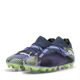 Puma Future 7 Pro Fg/Ag Jr Gray Skies Elektro Purple Fizzy Apple White Unisex Futbol Ayakkabısı