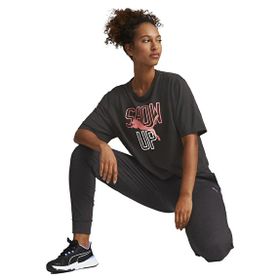 Puma Graphic Kısa Kollu Crop Siyah Kadın T-Shirt