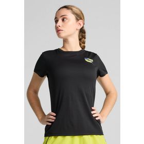 Puma Graphics Running Illustra Kısa Kollu Siyah Kadın T-shirt