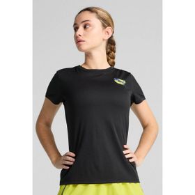 Puma Graphics Running Illustra Kısa Kollu Siyah Kadın T-shirt
