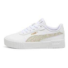 Puma Kadın Carina 2.0 Zebra Jr-Puma White-Desert Dust-Puma Gold Low Kadın Bot