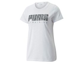 Puma Performance Logo Fill Tee Rec White Kadın T-shirt