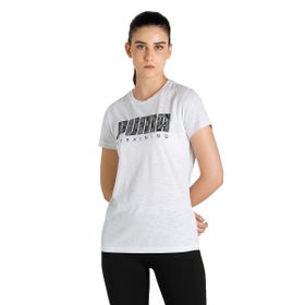 Puma Performance Logo Fill Tee Rec White Kadın T-shirt