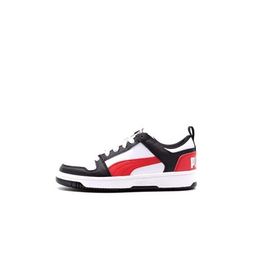 Puma Rebound Lay-Up Lo Youth Trainers White Black High Risk Red Çocuk Spor Ayakkabı