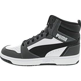 Puma Rebound V6 Beyaz Siyah Gölge Gri Asfalt Unisex Spor Ayakkabı