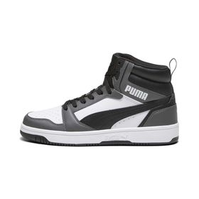 Puma Rebound V6 Beyaz Siyah Gölge Gri Asfalt Unisex Spor Ayakkabı