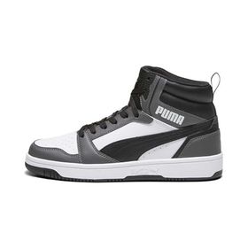 Puma Rebound V6 Beyaz Siyah Gölge Gri Asfalt Unisex Spor Ayakkabı