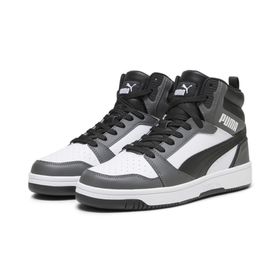 Puma Rebound V6 Beyaz Siyah Gölge Gri Asfalt Unisex Spor Ayakkabı