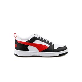 Puma Rebound V6 Low 392328 Beyaz Kırmızı Siyah Erkek Spor Ayakkabı