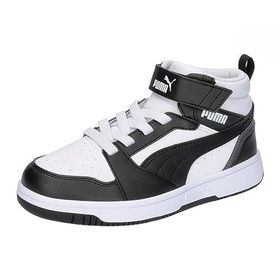 Puma Rebound V6 Mid AC+ PS White Black Shadow Gray Unisex Çocuk Spor Ayakkabı