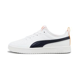 Puma Rickie Jr White-New Navy-Dark Poppy Erkek Çocuk-Unisex Günlük Spor Ayakkabı