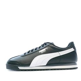 Puma Roma Basic Youth Trainers Black White Silver Unisex Çocuk Spor Ayakkabı