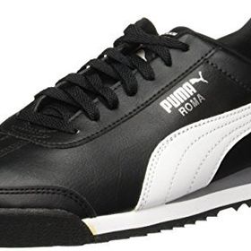 Puma Roma Basic Youth Trainers Black White Silver Unisex Çocuk Spor Ayakkabı