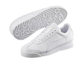 Puma Roma Basic Youth Trainers White Light Gray Unisex Çocuk Spor Ayakkabı