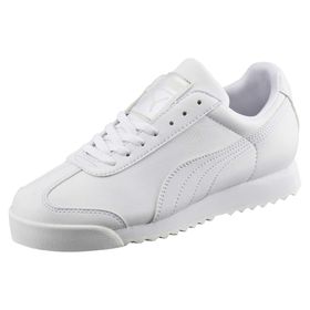 Puma Roma Basic Youth Trainers White Light Gray Unisex Çocuk Spor Ayakkabı