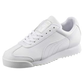 Puma Roma Basic Youth Trainers White Light Gray Unisex Çocuk Spor Ayakkabı