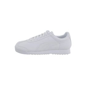 Puma Roma Basic Youth Trainers White Light Gray Unisex Çocuk Spor Ayakkabı