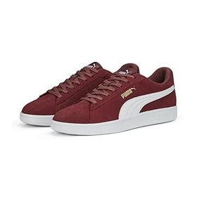 Puma Smash 3.0 Ahşap Mor Beyaz Altın Low-Top Erkek Spor Ayakkabı