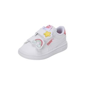 Puma Smash 3.0 Badges V Inf-PUMA White-Passionfruit Low Kadın Bot