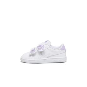 Puma Smash 3.0 Bfly V Inf Female White-Vivid Violet-Silver Günlük Spor Ayakkabı