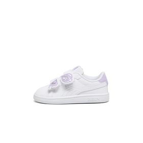 Puma Smash 3.0 Bfly V Inf Female White-Vivid Violet-Silver Günlük Spor Ayakkabı