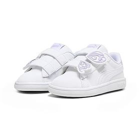 Puma Smash 3.0 Bfly V Inf-Puma White-Vivid Violet-Puma Silver Low Kadın Bot