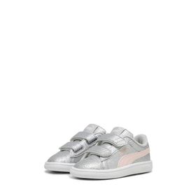 Puma Smash 3.0 Glitz Glam Gri Kız Çocuk Koşu Ayakkabısı